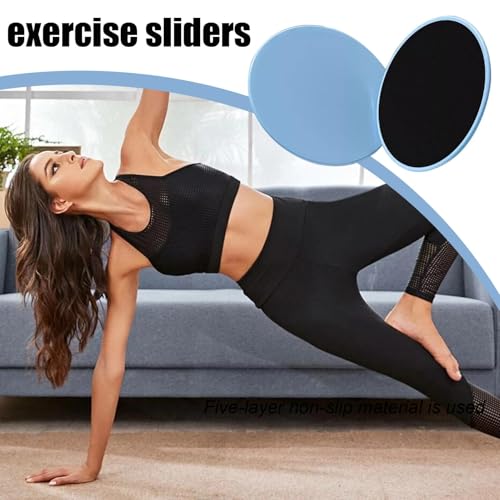 Disques coulissants de base, curseurs pour l'entraînement,Disques d'équilibre coulissants de base d'exercice - Équipement d'exercice avec surfaces antidérapantes pour Pilates, genou inversé, yoga, ent – Image 4