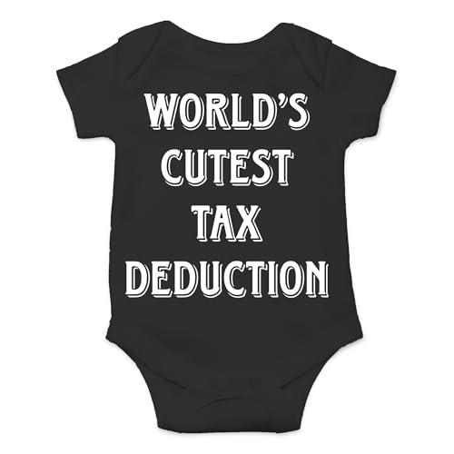 Image of AW Fashions World's Cutest Tax Deduction Baby Bodysuit Adorable Newborn Infant Girl Romper Boy Clothes