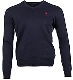 Authentic Pima Cotton Ralph Lauren Herren V-Neck Pullover Pima Cotton (Navy, S)