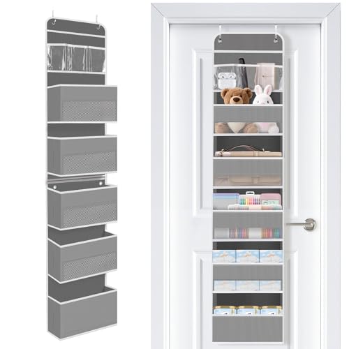 SpaceWhisper Over the Door Organizer, 6 Large Pocket Hanging Storage