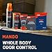 Mando Whole Body Starter Kit - 2.6 oz Solid Stick, 3.6 oz Spray, 1.5 oz Acidified Body Wash, 5 oz Acidified Cleansing Bar, 15 ct Deodorant Wipes - Aluminum Free Odor Control - 5 Piece Bundle (Mt Fuji)