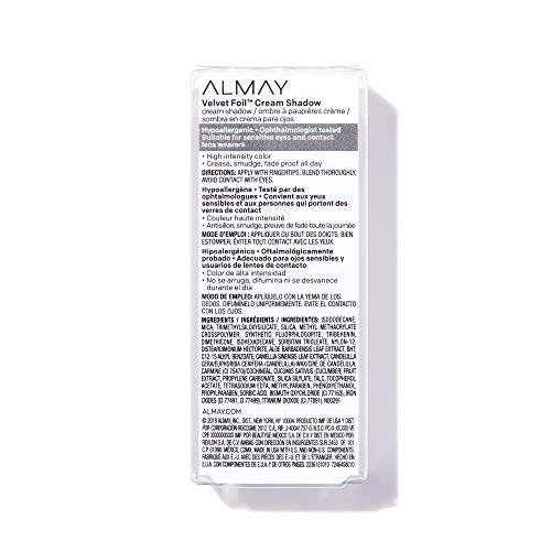 Almay Velvet Foil Cream Shadow, Ruby Glam, 0.36 Fl. Oz, Metallic Eyeshadow #TOP2