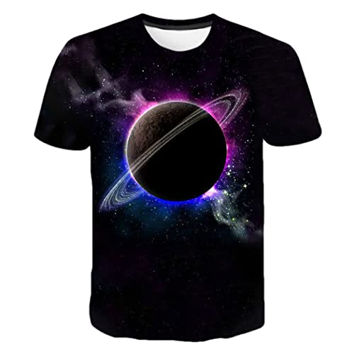 T-shirt imprimé 3D ciel étoilé XK-3 avec motif galaxie haute définition et coupe confortable XXL