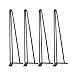 Patiomore 22 Inches Heavy Duty Hairpin Coffee Table Legs, Metal Home DIY Suitable for Furniture, Office Desk, Workstation,Black 4PCS