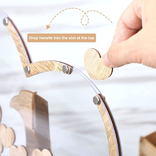5665 Wedding Guest Book Alternative, Hearts Drop Top Frame Guest Book For Wedding Anniversary Baby Shower Home Decor Party Or Other Events (Tower) #TOP5