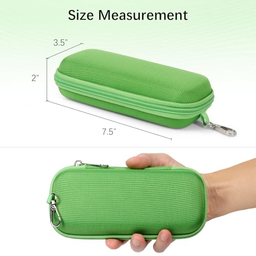 Image of Double Eyeglasses Case Hard Shell Dual Sunglasses Organizer with Zipper Closure Travel Eyewear Storage for Vehicle