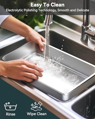 Image of 6 Pack Hotel Pans Full Size 2.5 inch Deep Stainless Steel Steam Table Pan