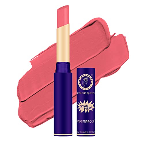 Image of Colors Queen Queen Lips Matte Lipstick | Long Lasting Lipstick Waterproof Highly Pigmented with Smooth Application | Smudge Proof Lipstick for Women (05 - Peach)