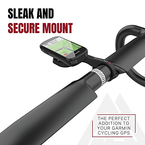 Image of KOM Cycling Garmin Bike Mount with Carbon Finish from Garmin Edge Mount Designed for Garmin Edge 530 and Garmin 830 and Other Garmin Models