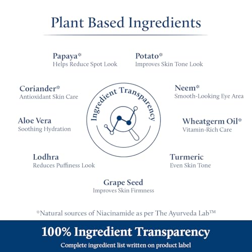 Image of Blue Nectar Under Eye Cream for Dark Circles, Wrinkles, Fine Lines & Puffiness for Women | Natural Niacinamide from Papaya, Potato & Wheatgerm for Even Skin Tone (19 Herbs, 15g)