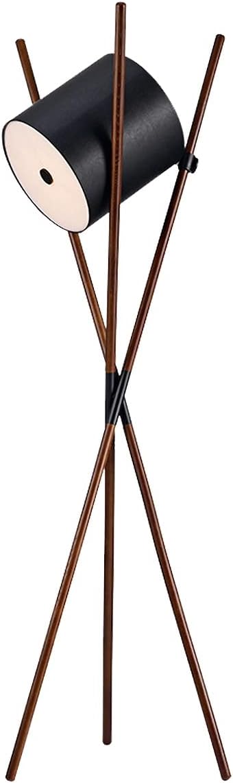 Solid Wood Triangle Floor lamp Modern Lying Drum Standing Bedroom Living Room Home LED Floor Lights Fixtures