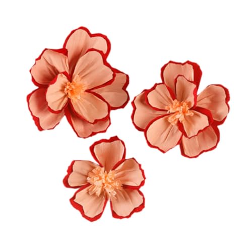 Tachiuwa 3X Tissue Paper Flowers Wedding Decoration Handcraft Versatile Romantic 3D Wall Decor Crepe Paper Flowers for Office Bedroom