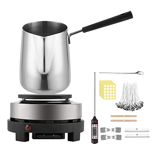 Candle Making Kit, Candle Making Supplies, Include Wax Melter Electronic Furnace, Pouring Pot, Centering Devices, Wicks Sticker & Stir Rod, Candle Wicks for Candle Making Candle Making Kit, Candle Making Supplies, Include Wax Melter Electronic Furnace, Pouring Pot, Centering Devices, Wicks Sticker & Stir Rod, Candle Wicks for Candle Making