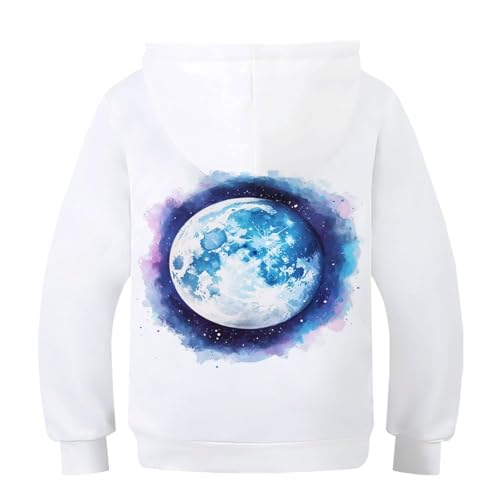 Sweat lune en aquarelle sweat à capuche finitions soignées - 2