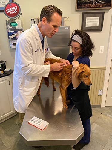 Smart Tag Iso Data Microchip With Lifetime Pet Recovery Service/24-7 Us Call Center/Free Registration, Implanter & Metal Id Tag For Dogs, Cats, Horses & All Animals, 12 Gauge/25 Pack #TOP5