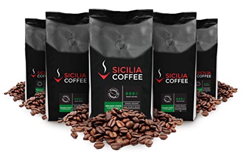 5kg Organic Forte - Freshly Roasted Organic Coffee Beans - Strong Dark Roast - 100% Arabica