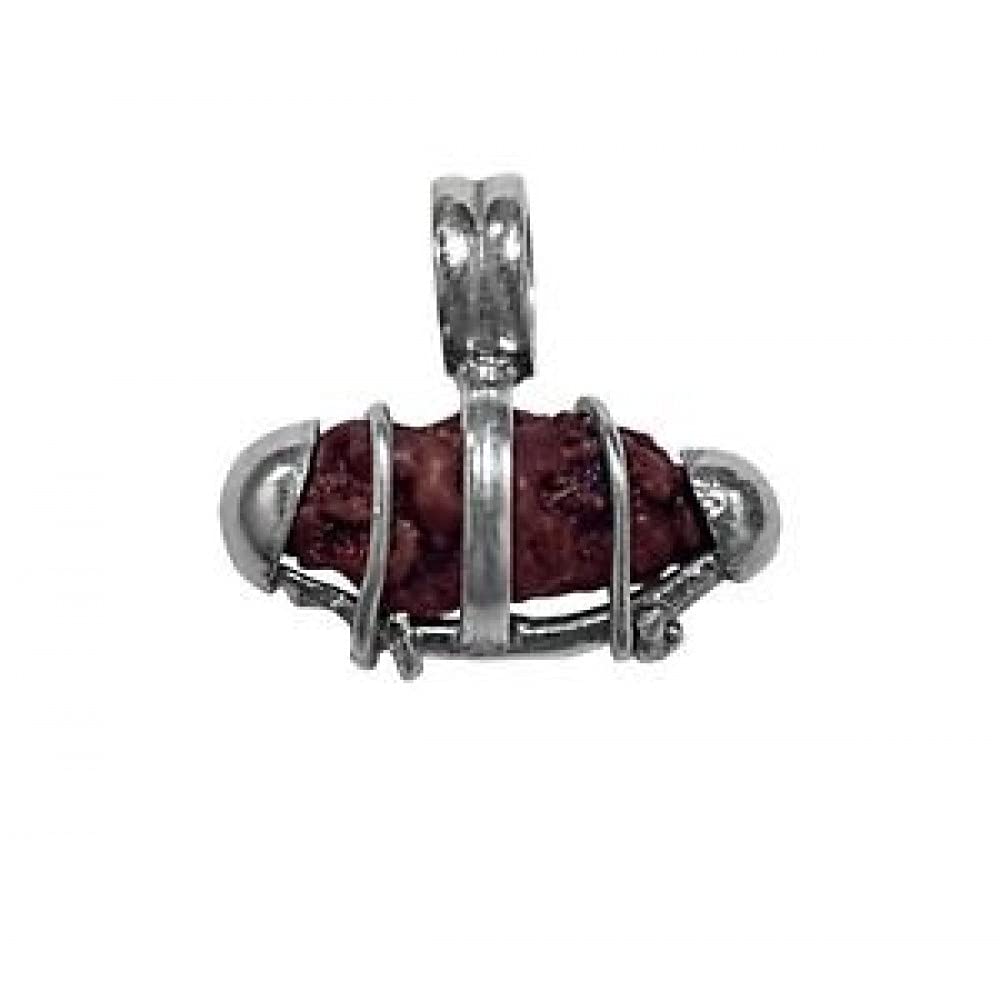 Pendentif Rudraksha Mukhi Java argenté d'exception certifié