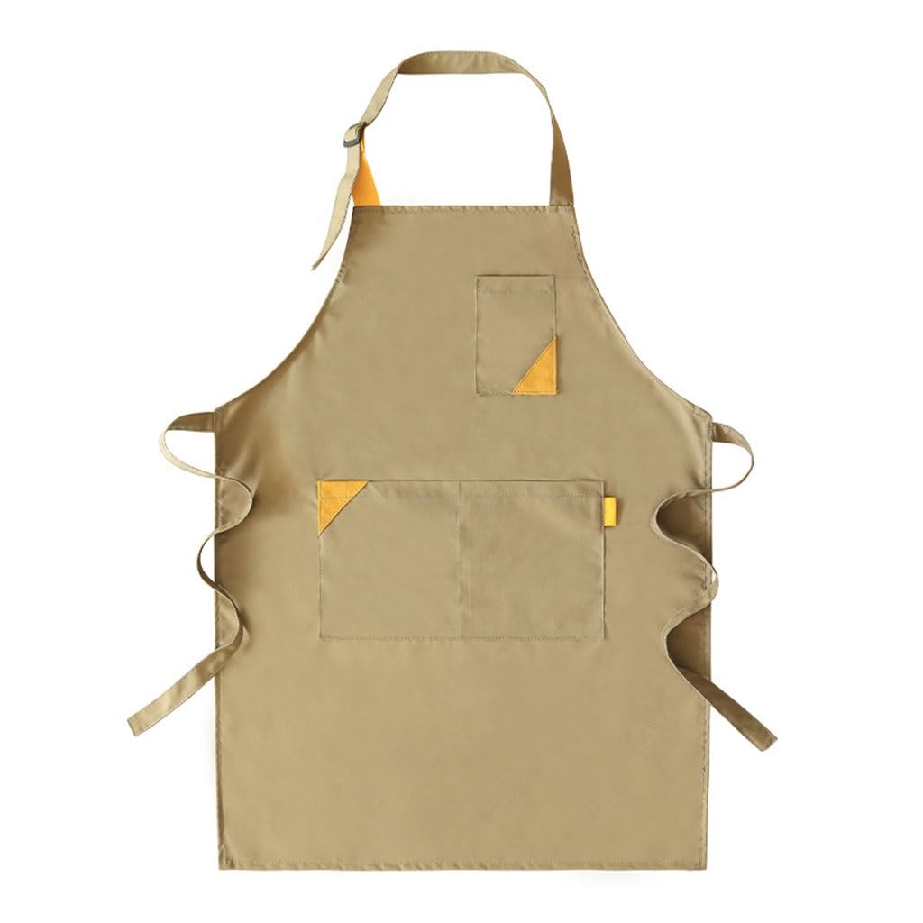 NEBE Delantal de camarero Delantal coreano Barista tienda de té de la leche cocina comedor lienzo estudio de arte barbería ropa de trabajo for hombres y mujeres Delantales Delantal