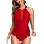 01#red-high Neck