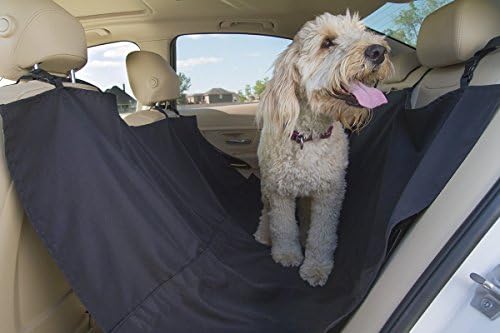 GOMA Industries Houndhammock Best Pet Seat Cover for Cars, 54"x 58" / Black / Convertible Hammock Design, Waterproof and Washable, Includes Free Waterproof Storage Bag