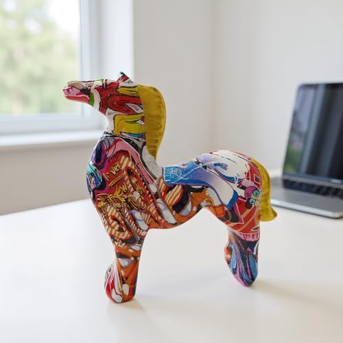 Statue équine en résine moderne pour la décoration de la maison contemporaine