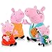 fangzhuo Peluche 4 Pezzi/Set 19-30 Cm Confezione Famiglia di Maiali Giocattoli di Peluche George papà Mamma Bambola di Pezza Bambini Regali di Compleanno