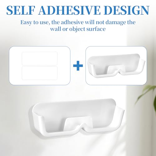 2 Stück Brillenhalter Wand Selbstklebend, Sunglass Holder Brillenaufbewahrung Auto Brillenhalter für Auto Sonnenbrillen Aufbewahrung Sonnenbrillenhalter Brillenbox Sonnenbrillen Organizer Wand Weiß
