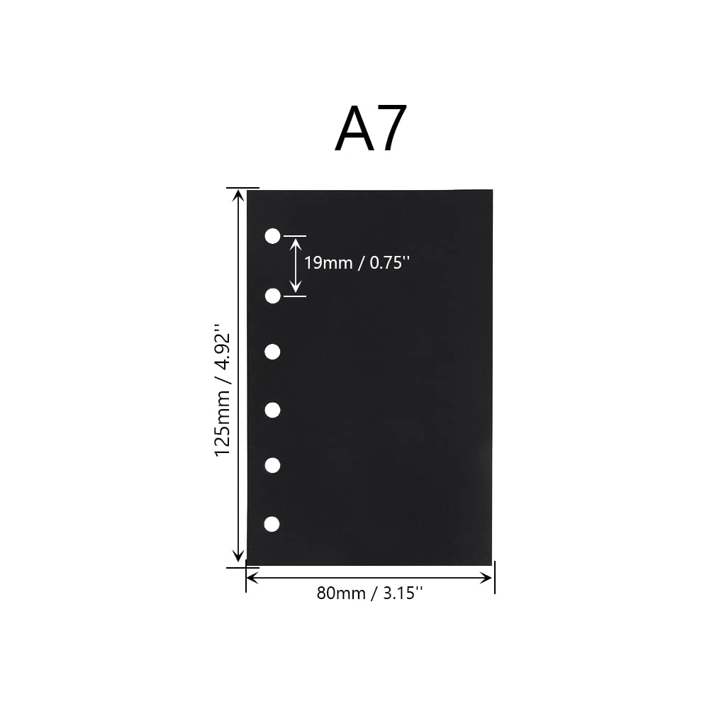 Amazon | 2パック A7 詰め替え用紙 ブランク 6リングプランナー