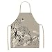 Srind Delantales de cocina para instrumentos musicales para mujer, baberos de lino y algodón, delantal de limpieza del hogar, delantal de cocina para el hogar A10, 68x55cm