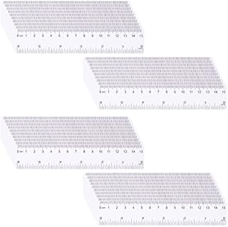 AIEX 40pcs 6inch Inch Ruler, Small Transparent Ruler Plastic Mini Rulers Bulk with Inches Centimeters for Kids Students Schools Office Supplies (Transparent)