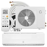 GarveeHome Mini aire acondicionado dividido 9000BTU, 19 SEER, compatible con Wi-Fi, compatible con Alexa, 230 V, refrigera/calienta hasta 450 metros cuadrados, kit de instalación incluido