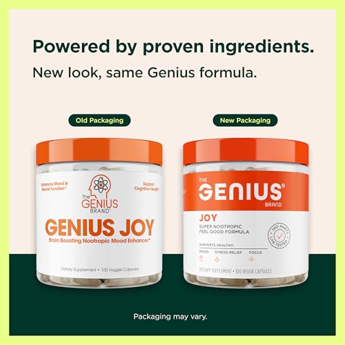 Image of Genius Joy - Nootropic Supplement w /Sam-e, Panax Ginseng & L-Theanine - 100 Veggie Pills (Pack of 2)