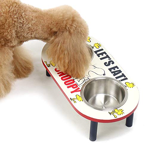 犬用 餌皿 ペットパラダイス スヌーピー 木製 えさ皿 Eat 2連 レッツイート フードボウル ウォーターボウル 犬用 猫用 かわいい おしゃれ 263 ペット用品 Dog Whenbuy Jchere Com