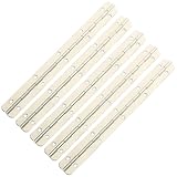 Cabilock 5Pcs Heavy Duty Piano Hinges 190X19Mm Nickel-Plated 180° Small Butt Hinges for Wooden Jewelry Boxes and Cabinet Doors, Folding Door Hardware for Craft and Industrial Use