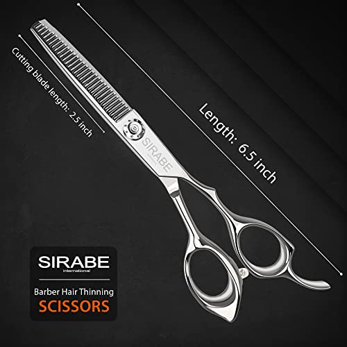 Professional Hair Thinning Shears Cutting Teeth Scissors,Sirabe 6.5" Barber Blending Texturizing Shears Razor Edge Haircut Scissor For Women Men, Japanese Stainless Steel For Home Salon Hairdressing #TOP4