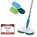 Produktbild Hurricane Floating Mop Set - Akku Bodenwischer kabellos - Elektrischer Wischmopp zum Wischen, Schrubben, Polieren - Akkumop, Bodenreiniger rotierend inkl. 4 Mikrofaserpads, 4 Scheuerpads, 4 Polierpads