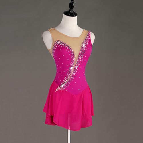 VVieer Vestido feminino sem mangas, sem mangas, ginástica, patinação artística, vestido sem mangas,