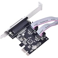 PCIE 2 Puertos Serie DB9 1 Puerto LPT Paralelo Tarjeta
