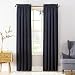 Sun Zero Barrow Energy Efficient Rod Pocket Curtain Panel, 54" x 84", Navy Blue