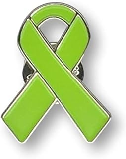 1 Lime Green Non-Hodgkin’s Lymphoma Awareness Jewelry-Quality Enamel Ribbon Pin With Clutch Clasp Pin - Show Your Support For Non-Hodgkin’s Lymphoma Awareness