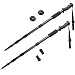 Crown Sporting Goods Shock-Resistant Adjustable Trekking Pole and Hiking Staff (Set of 2), Black, 43-Inch