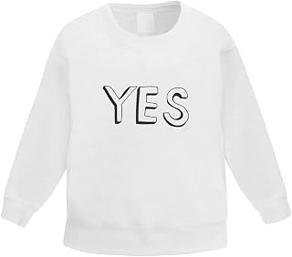 Azeeda 'Yes Text' Kid's Sweatshirt/Jumper (3-4 Years) (KW00019957)