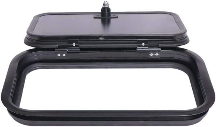 Rv Luggage Door, Rounded Aluminum Camper Door, 19.7x11.8 Inch Access Door with Two Keys, Suitable for Rv Camper Trailer Luggage Door (Black)