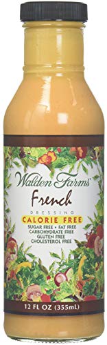 Walden Farms French Dressing - Calorie-Free, Gluten-Free, Low Carb, Keto-Friendly, Sugar-Free, Sweet & Tangy French Flavor, (12 oz Bottle x 6)