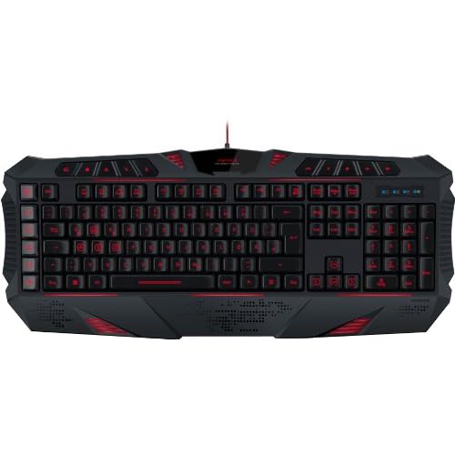 Speedlink parthica Core Gaming Clavier Française Maquette (Éclairage Variable, 93 Touches Configurables, 5 Profils, 10 Touches Multimédias et 5 Touches Macros)