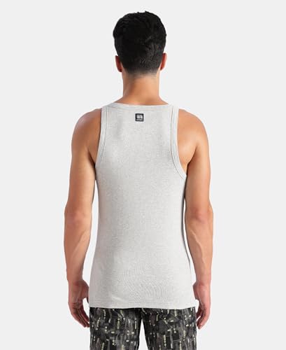 Image of Jockey US26 Men's Regular Fit Super Combed Cotton Rib Square Neckline Gym Vest