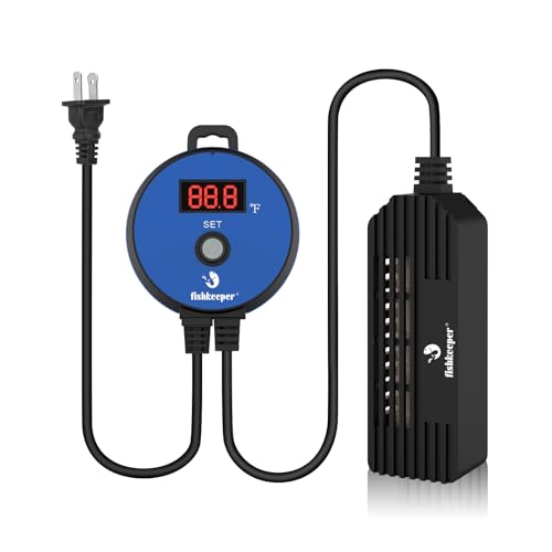 Image of fishkeeper Mini Aquarium Heater: 100W 63-93F Precise Control for 26-53 Gal