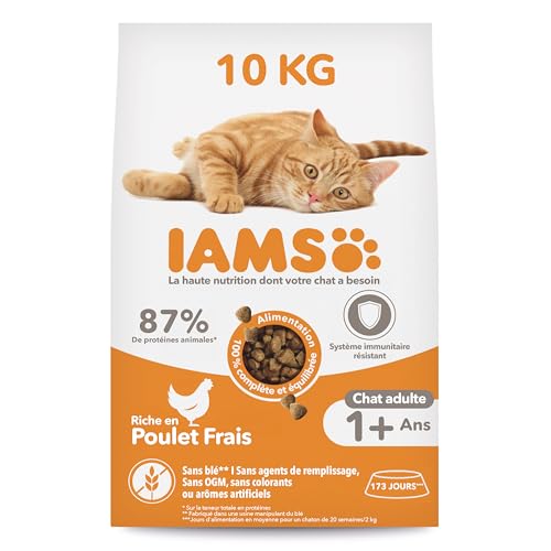 IAMS Croquette au Poulet pour Chat Adulte 10 kg