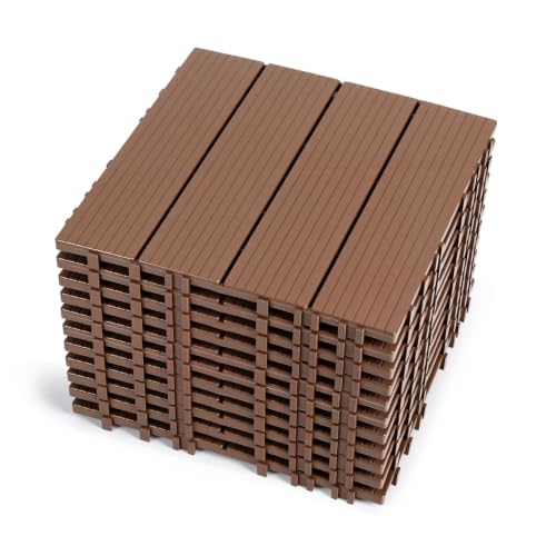 Baldosas de madera portátiles de alta resistencia 450 kg/m² color marrón