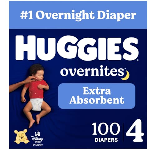 Image of Huggies Overnites Diapers Size 4, 100 Count